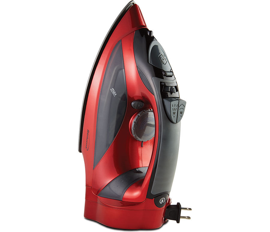 Brentwood MPI-59R Non-Stick Steam/Dry, Iron with retractable cord-RED
