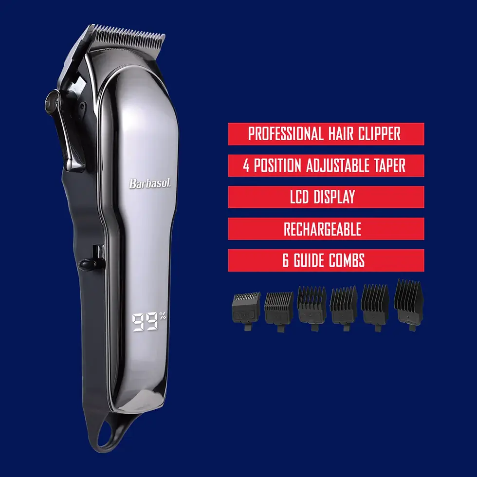Thumbnail: Barbasol CBH1-4007-SIG Rechargeable Cordless Hair Clipper with SS Blades