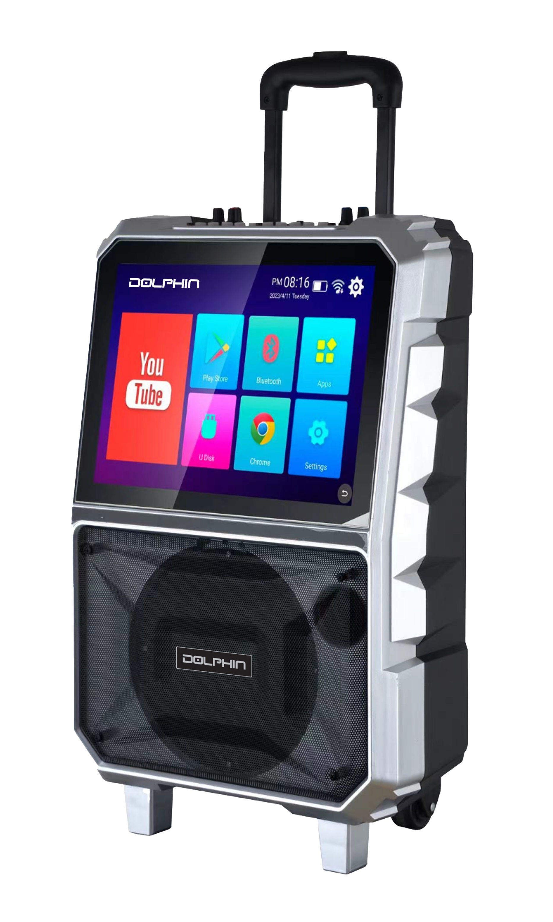 Dolphin KB-85R Portable 8" Karaoke Speaker w/ Tablet