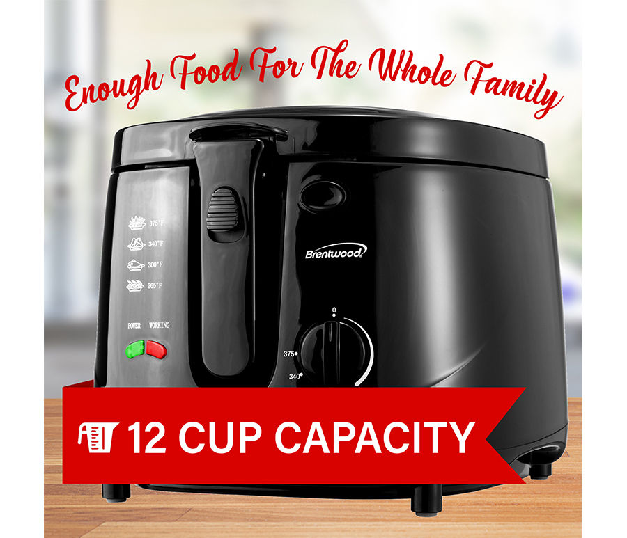Thumbnail: Brentwood DF-725 2.5 Liter Deep Fryer, Black