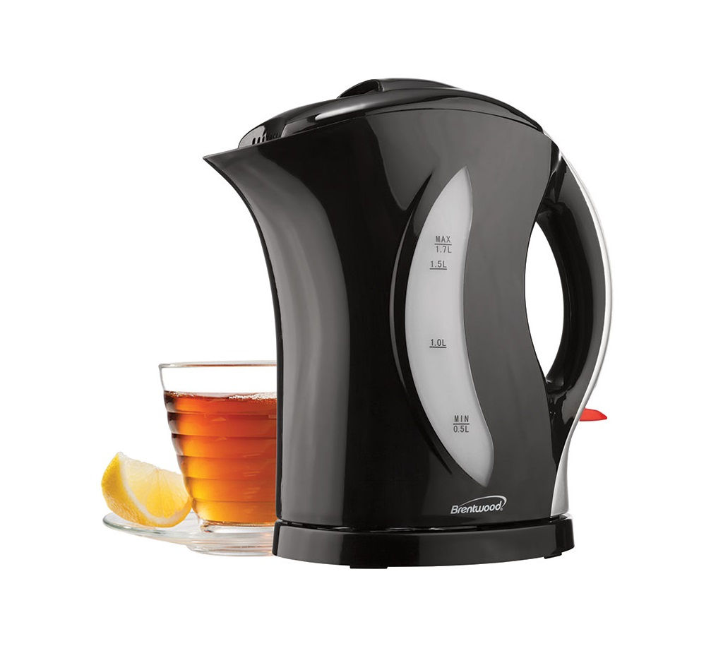 Brentwood KT-1618-B 1.7-Liter Electric Tea Kettle, Blk