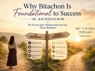 A woman standing at a crossroads signpost, illustrating the balance between personal effort and trust in Hashem in the shidduch process.