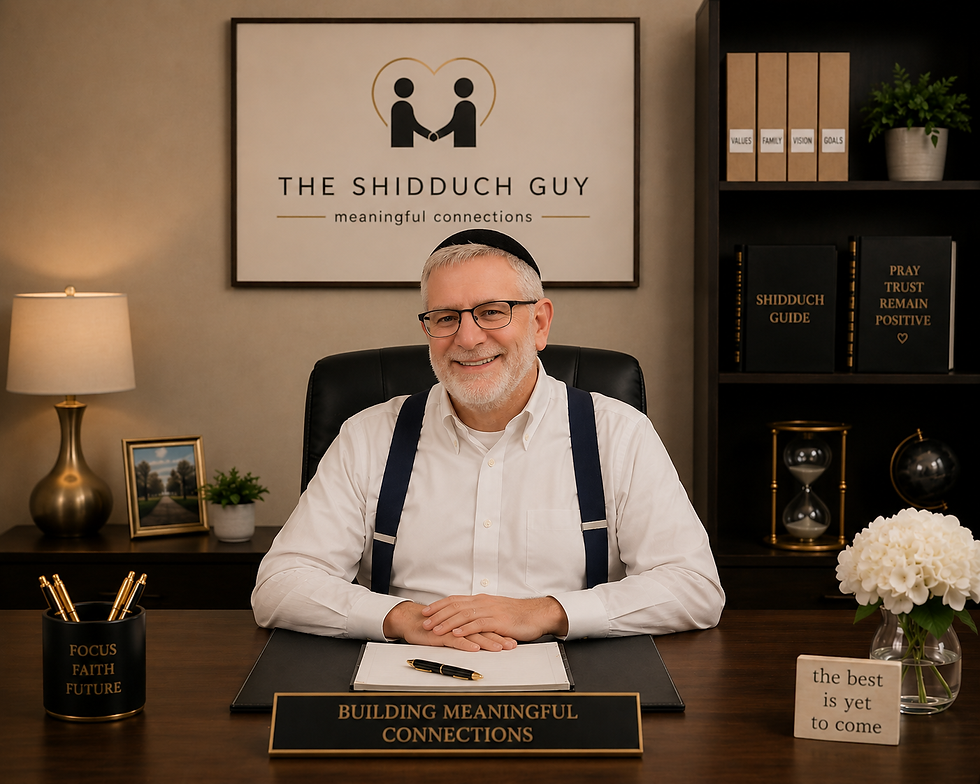 The Shidduch Guy in his office
