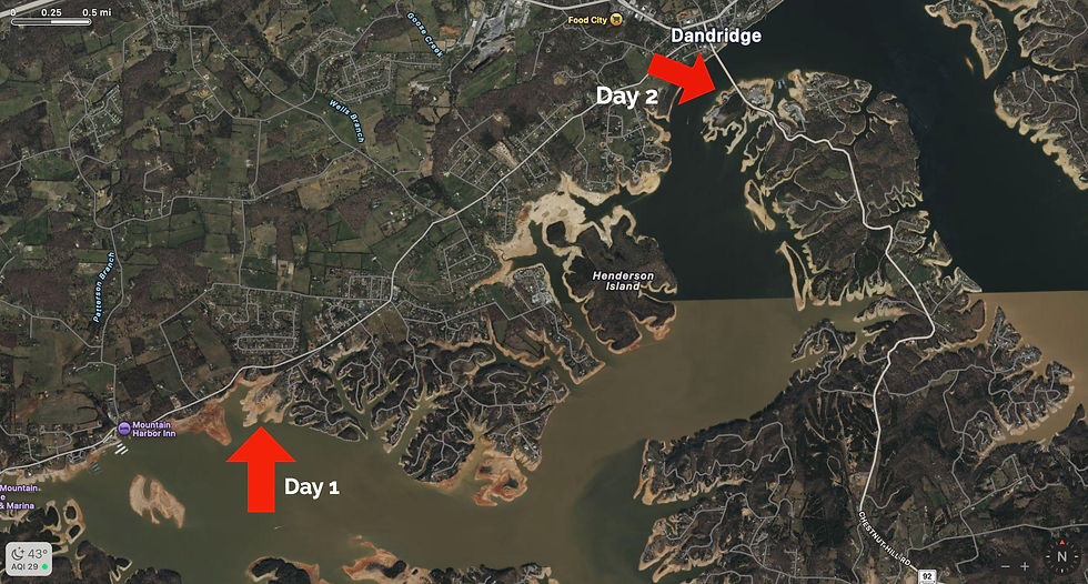 rockhounding spots douglas lake tennessee