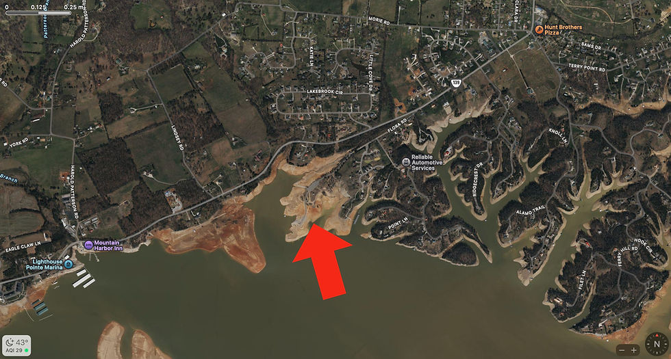 rockhounding spot off flora rd douglas lake tennessee