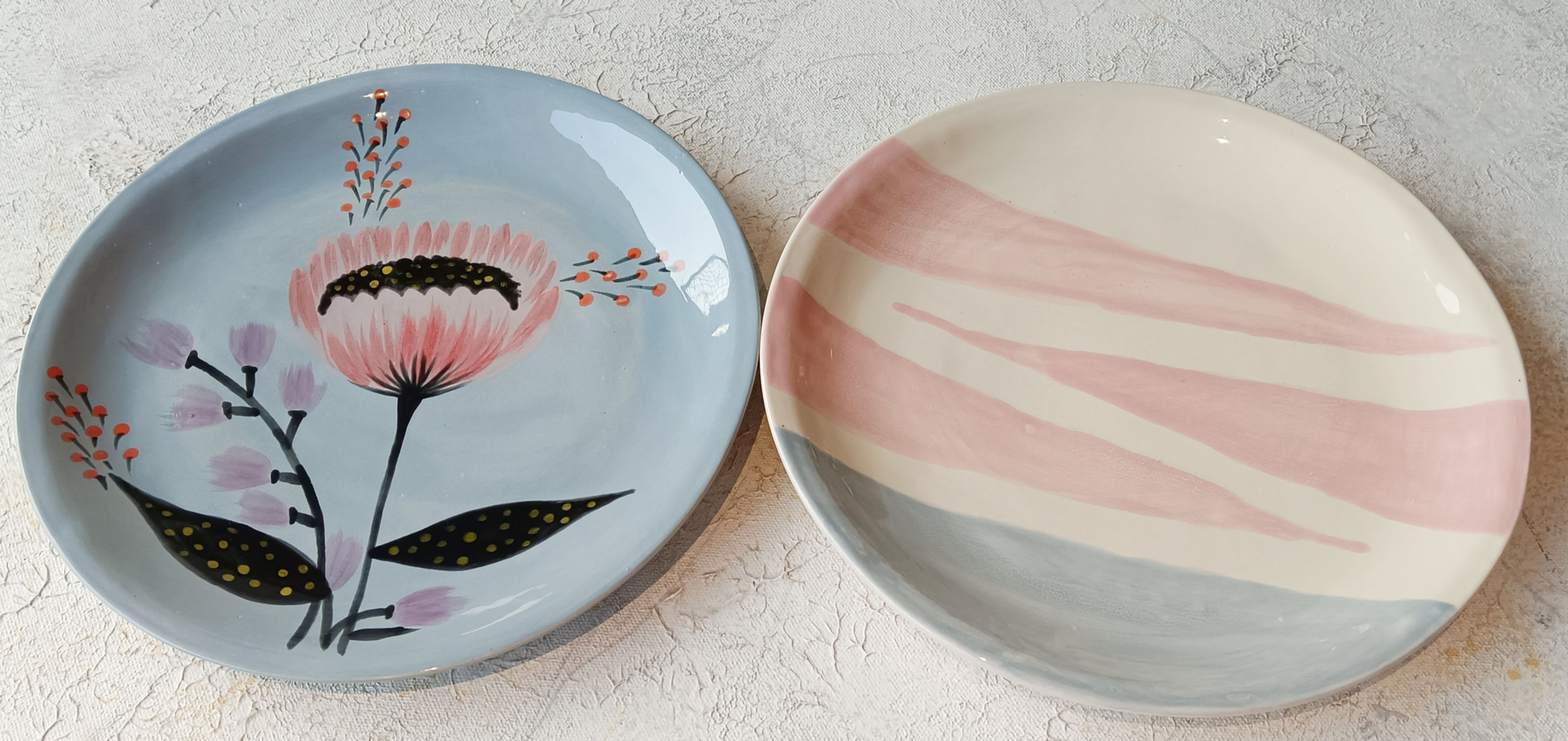 Pattern and flower plates