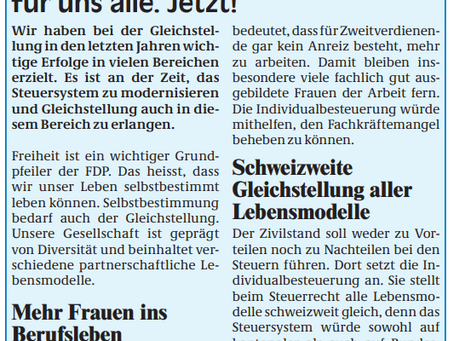 Individualbesteuerung jetzt!