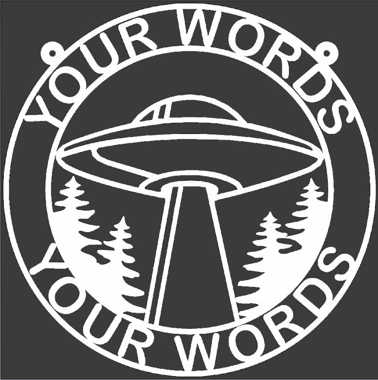 Alien Spaceship Personalized Weatherproof Sign