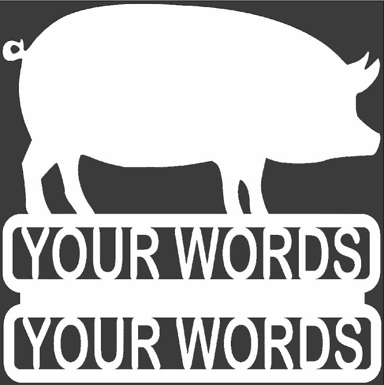Pig Personalized Weatherproof Sign