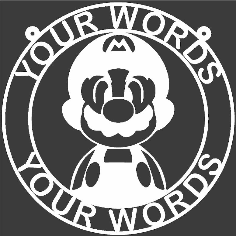 Mario Personalized Weatherproof Sign