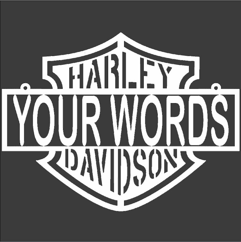 Harley Davidson Personalized Weatherproof Sign
