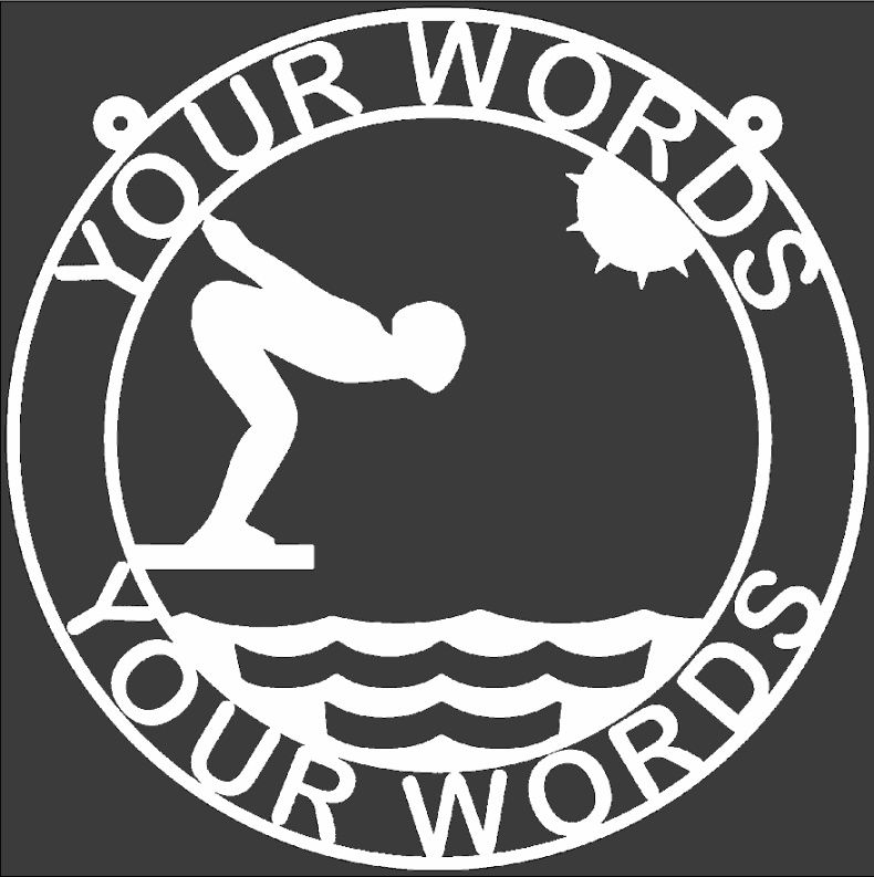 Swimming Sun Personalized Weatherproof Sign