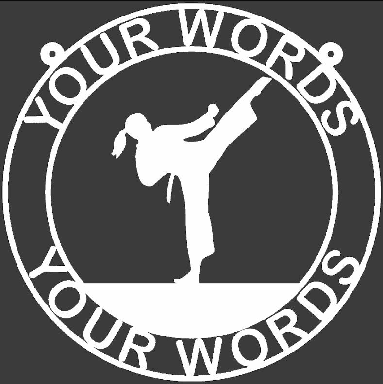 Karate Woman Personalized Weatherproof Sign