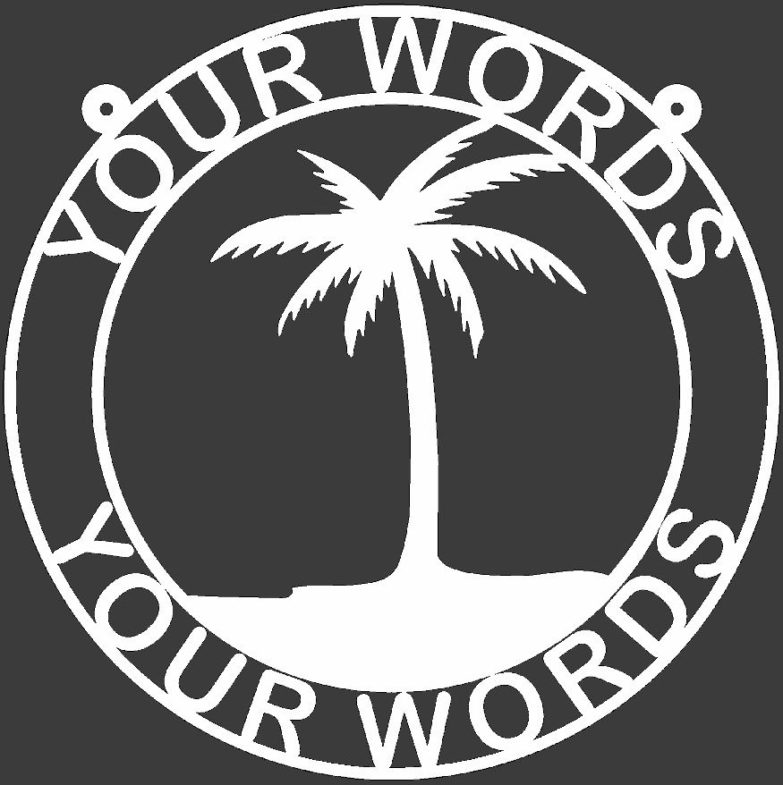 Palm Tree Personalized Weatherproof Sign