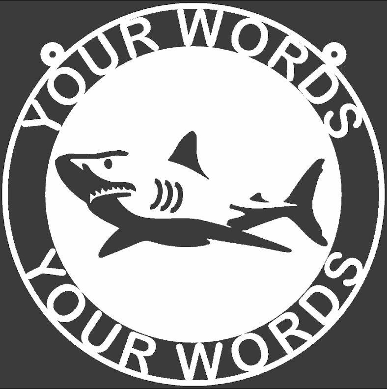 Shark Personalized Weatherproof Sign