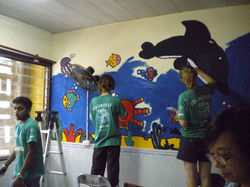Painting Under the Sea mural