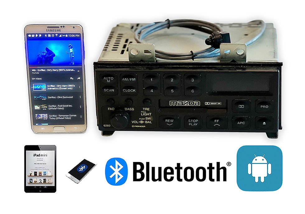 Thumbnail: 89-95 Mazda MPV AMFM Cassette Face 6261 LA0179020 Bluetooth Handsfree Oem Radio