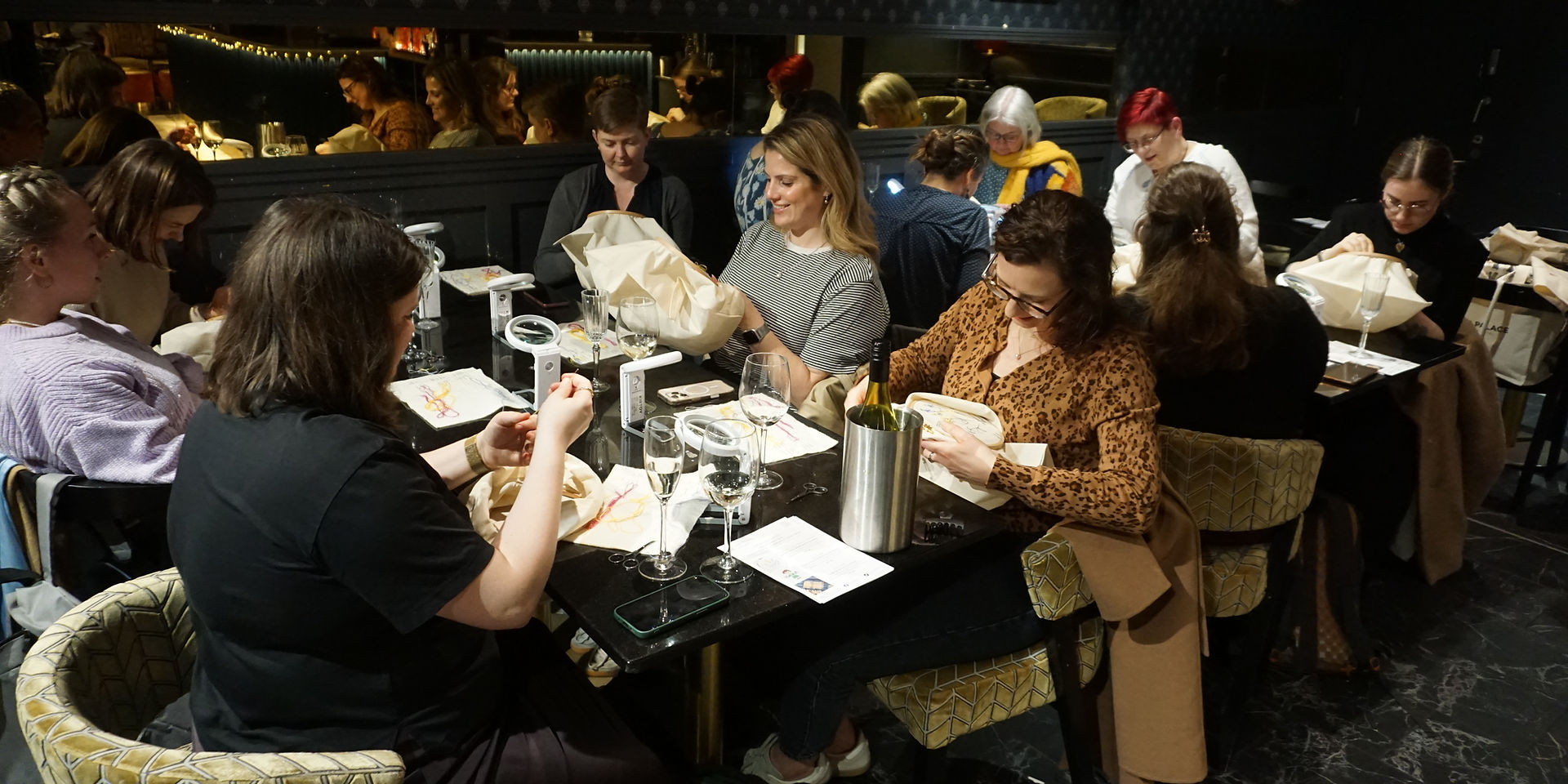 Sip and Stitch at The Lab, Cambridge, March 2026