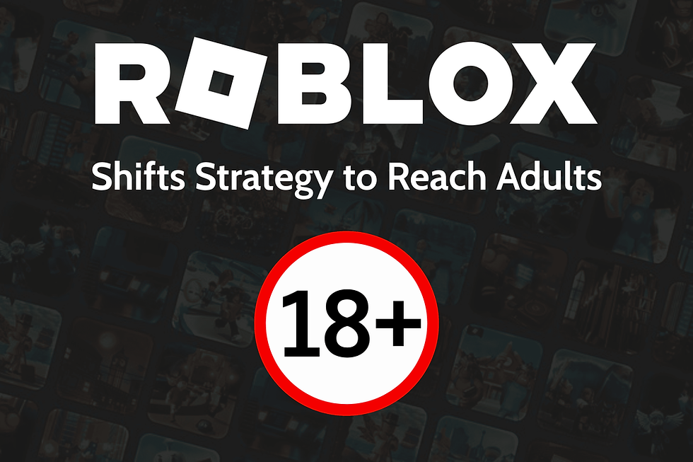 Roblox logo and 18+ icon