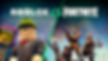 Roblox avatars across from Fortnite avatars holding weapons