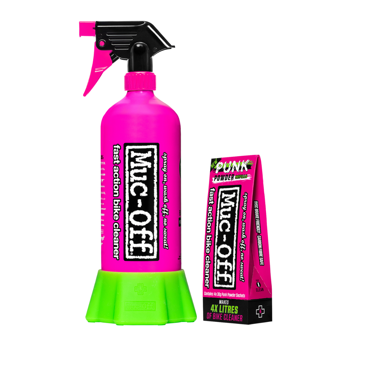 Muc-Off Punk Powder Bike Cleaner (4 Pack) & Bottle For Life אבקה לניקוי אופניים