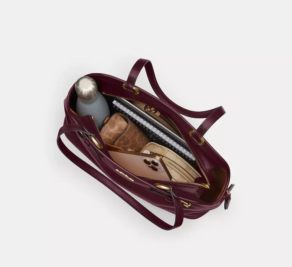 Thumbnail: Coach Easton Tote Bag - Dark Wine