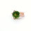 Thumbnail: 18ct Red Gold, Peridot & Diamond Three Claw Ring - front