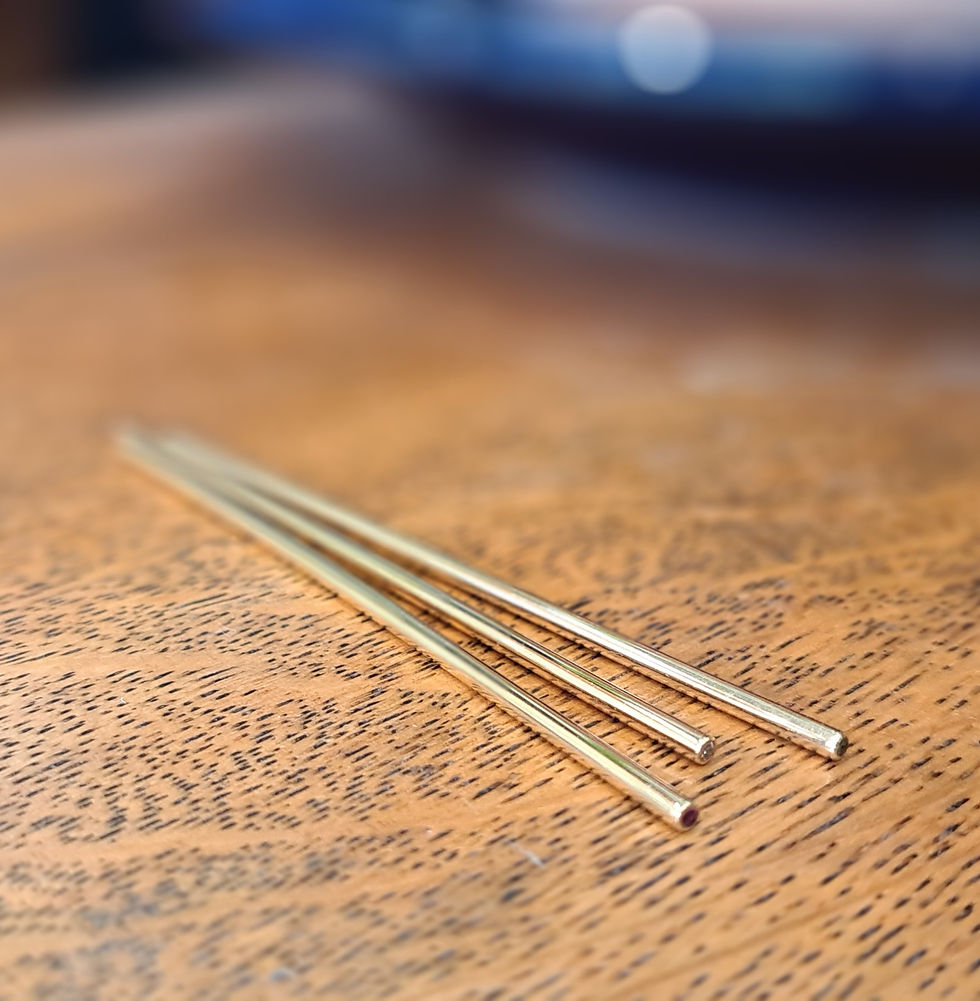 Sterling Silver Gold Plated & Diamond Cocktail Stick