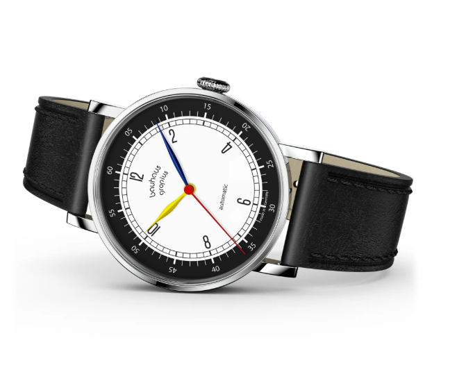 Walter Gropius Clock New Bauhaus Automatic - side