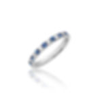 Platinum, Sapphire & Diamond Half Eternity Ring - front view