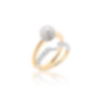18ct Yellow & White Gold, and Diamond Shaped Wedding Ring - paired view