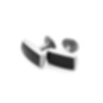 Titanium & Black Enamel Cufflinks - front view