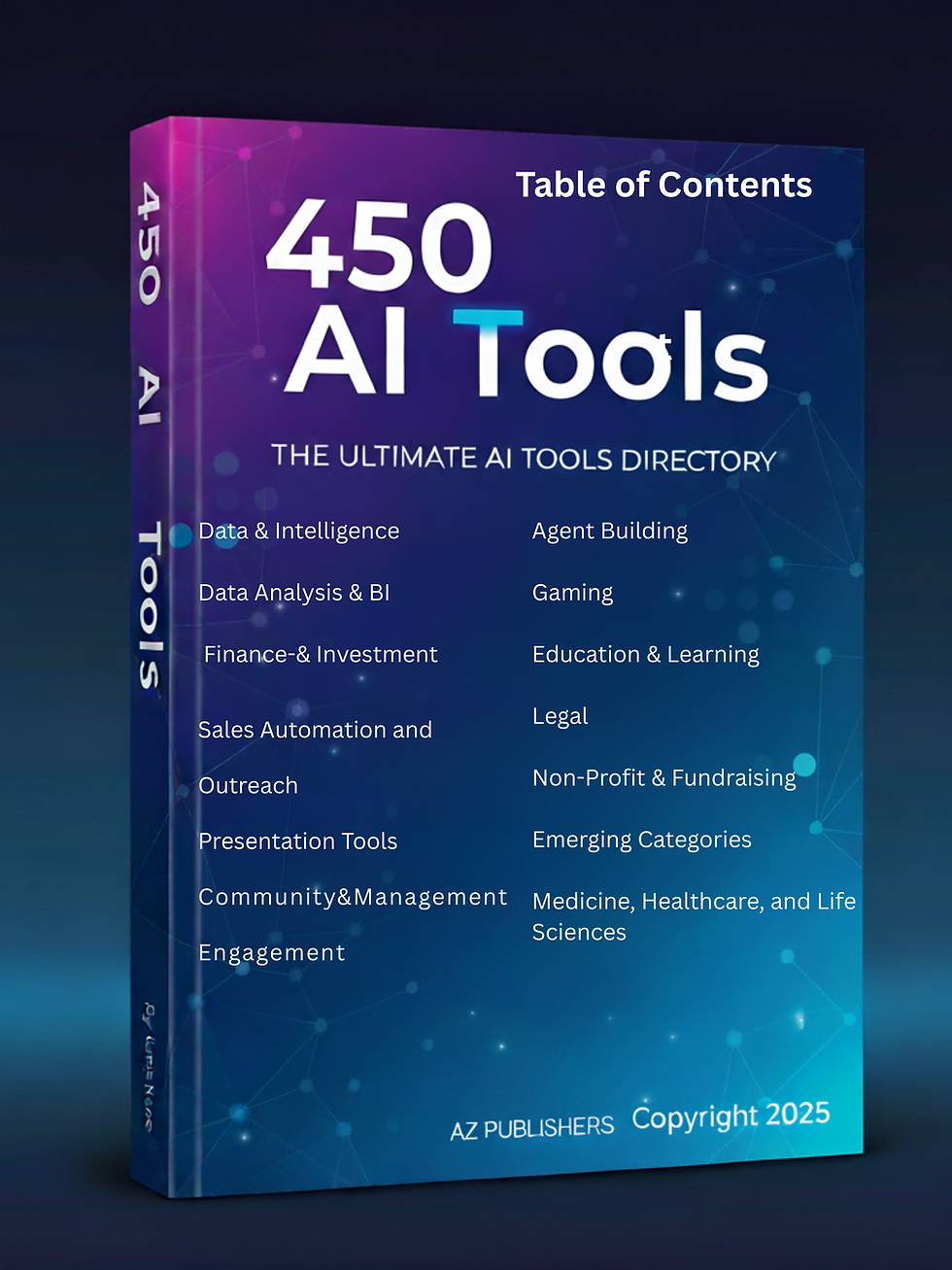 revised two-450 TOOLS GUIDE TABLE OF CONTENTS AZ PUBLISHERS 2025