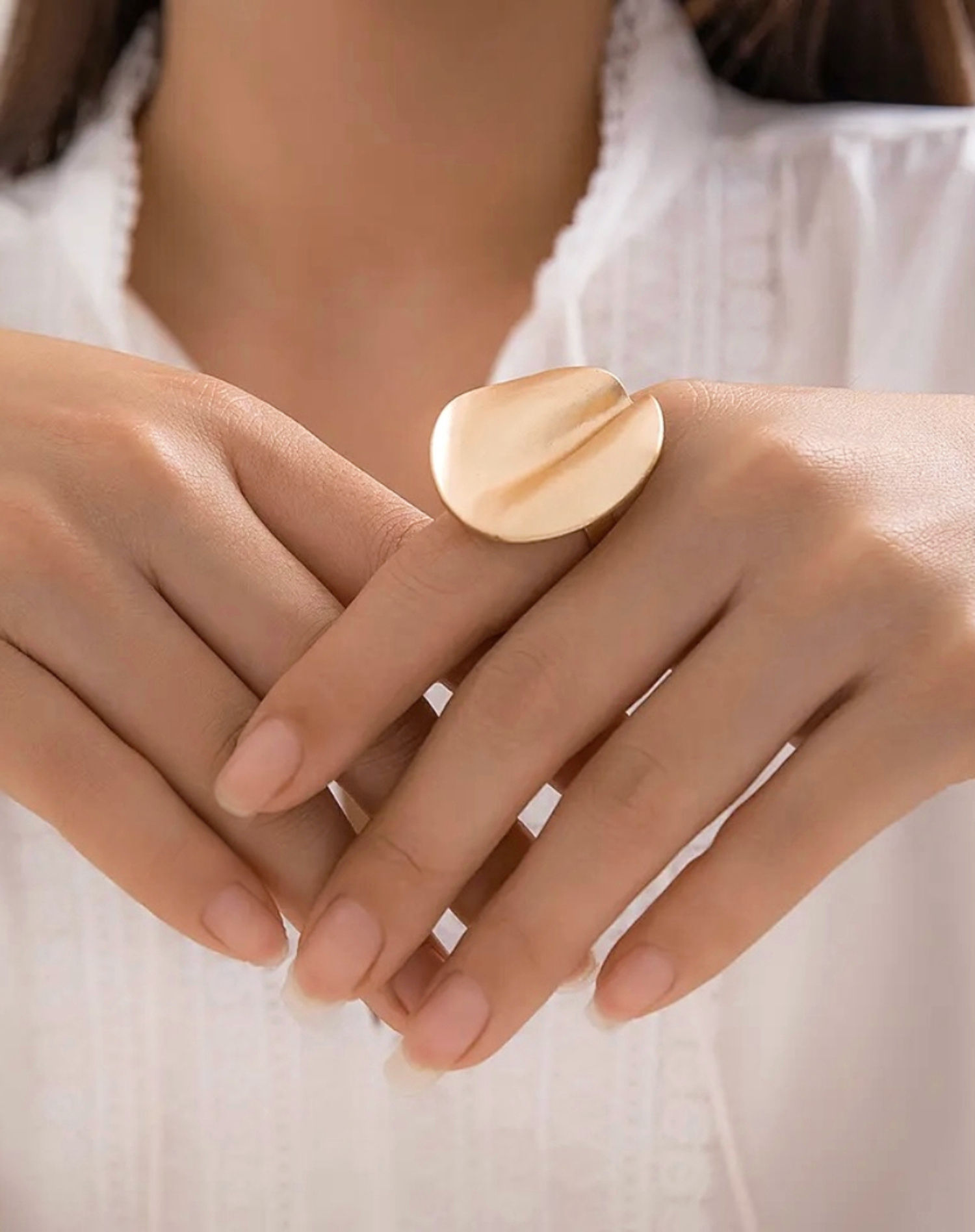 Lotus | grote ring goud kleur