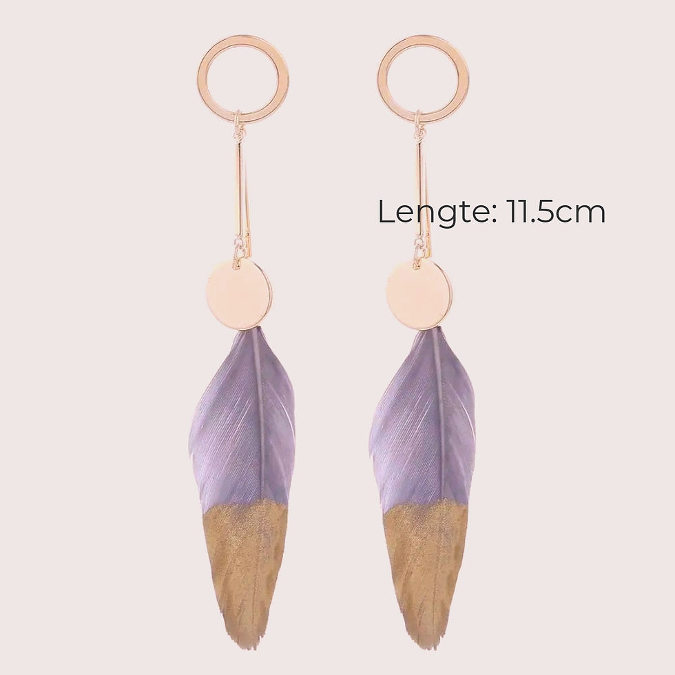 Thumbnail: Feathers | lichtgewicht lange oorbellen