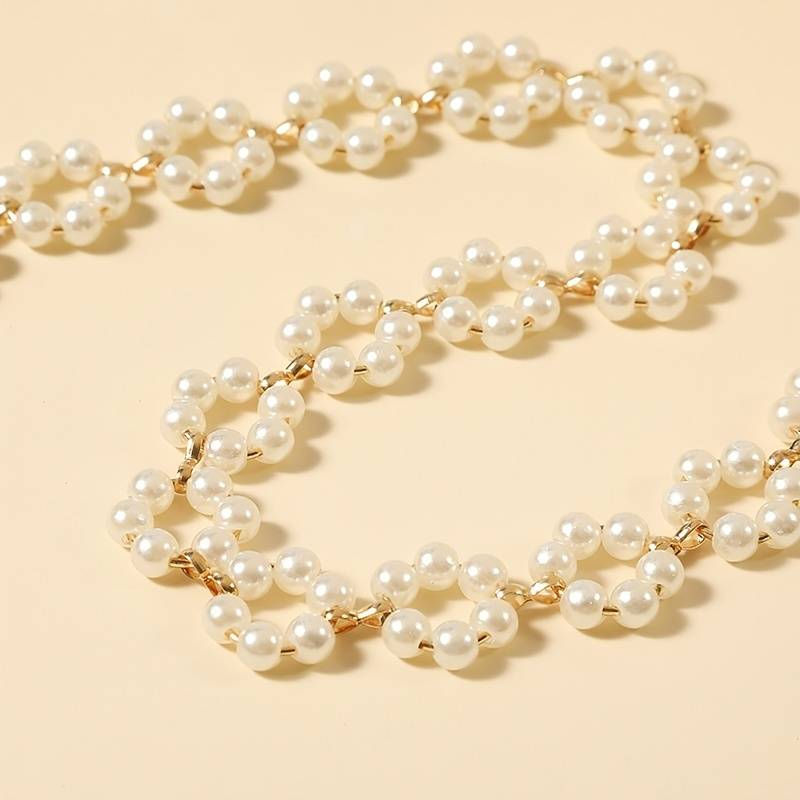Thumbnail: Choker Pearl Flower | kralen ketting