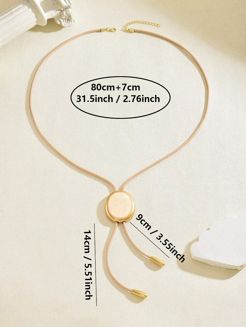 Thumbnail: Sanne | lange ketting met hanger goud