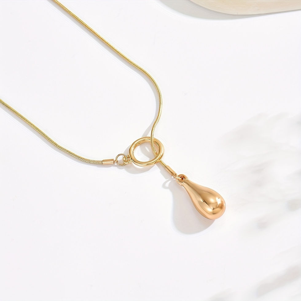 lange ketting met druppel hanger goud van world's finest bovenaanzicht