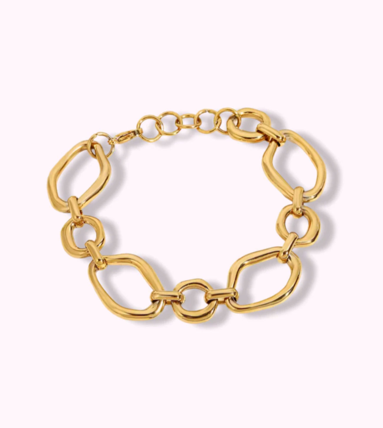 rvs schakelarmband statement met grote schakels van world's finest bovenaanzicht