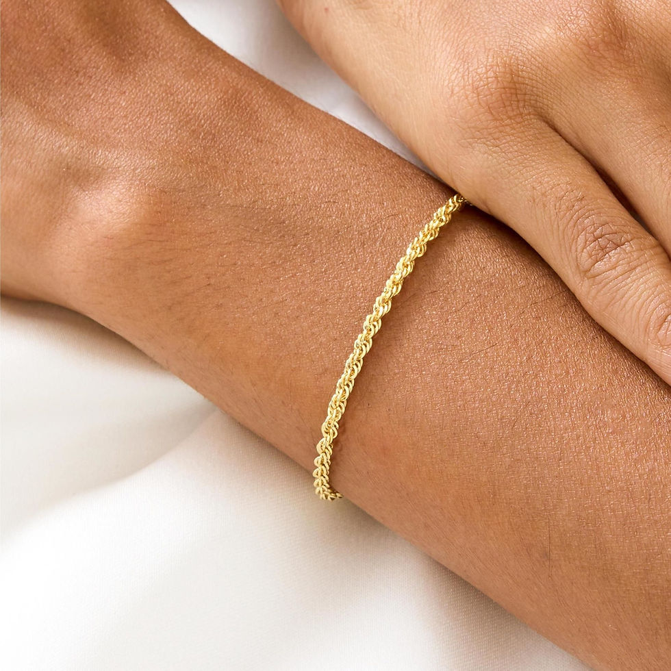 armbandje in goud rvs met ronde schakels verstelbaar world's finest modelfoto 1