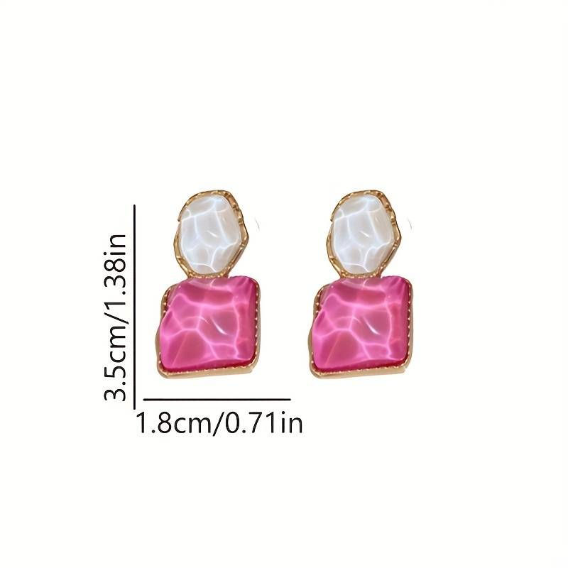 Thumbnail: Vintage studs roze | oorbellen met steentjes