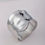 Thumbnail: brede zilver kleur armband van world's finest bovenaanzicht