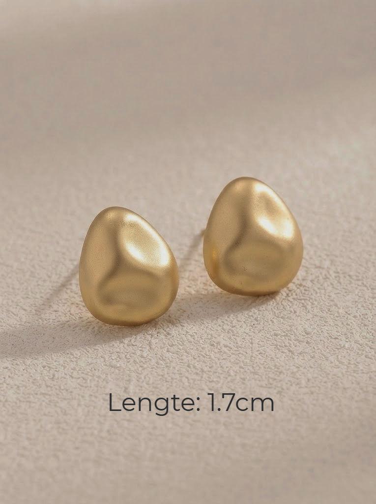 Thumbnail: Celine | studs oorbellen mat zilver