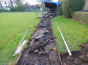 Removing the old tarmac path - Starbeck Bowling Club