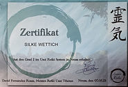 Zertifikat von Silke Wettich zur Erreichung von Grad 2 im Usui Reiki System