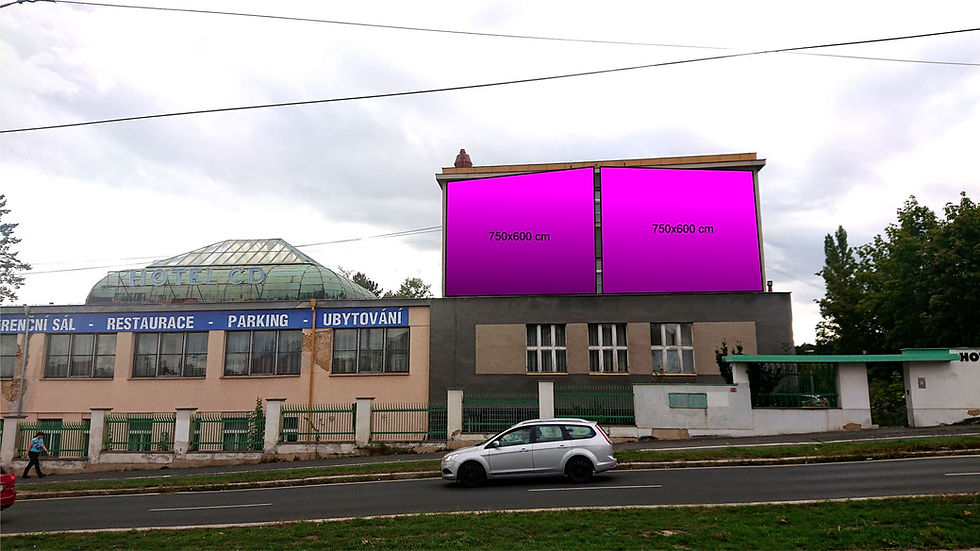 Thumbnail: Plzeň - Karlovarská 81 - štít CD HOTEL