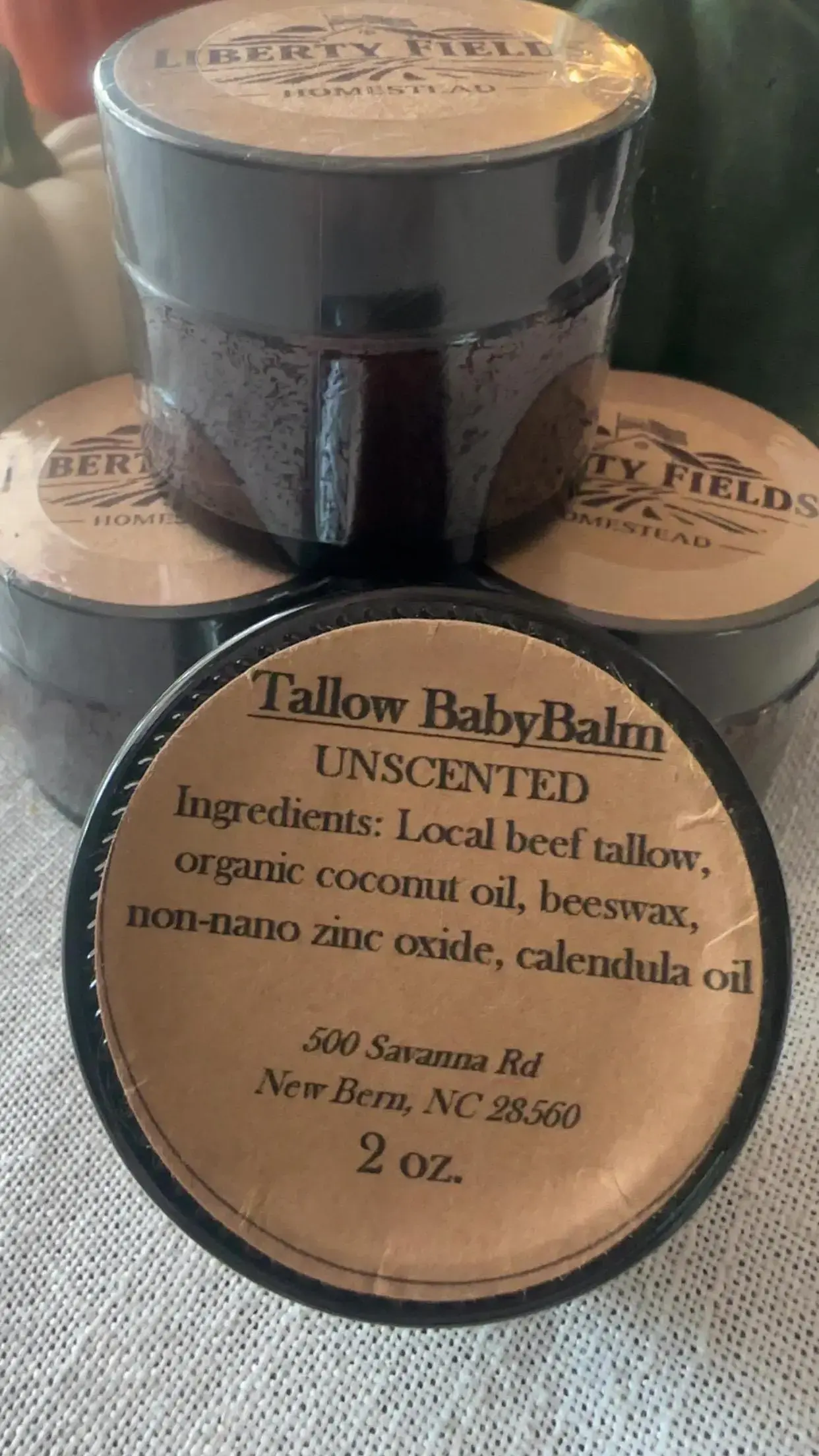 Unscented Tallow BabyBalm: Natural Diaper Rash Barrier