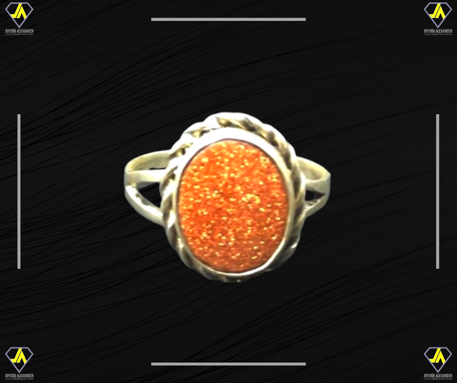 67 Anillo de plata calidad 925 con venturina