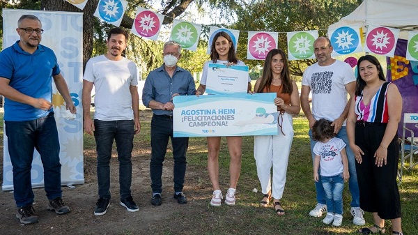 El Frente de Todos manifestó su apoyo a la nadadora campanense Agostina Hein