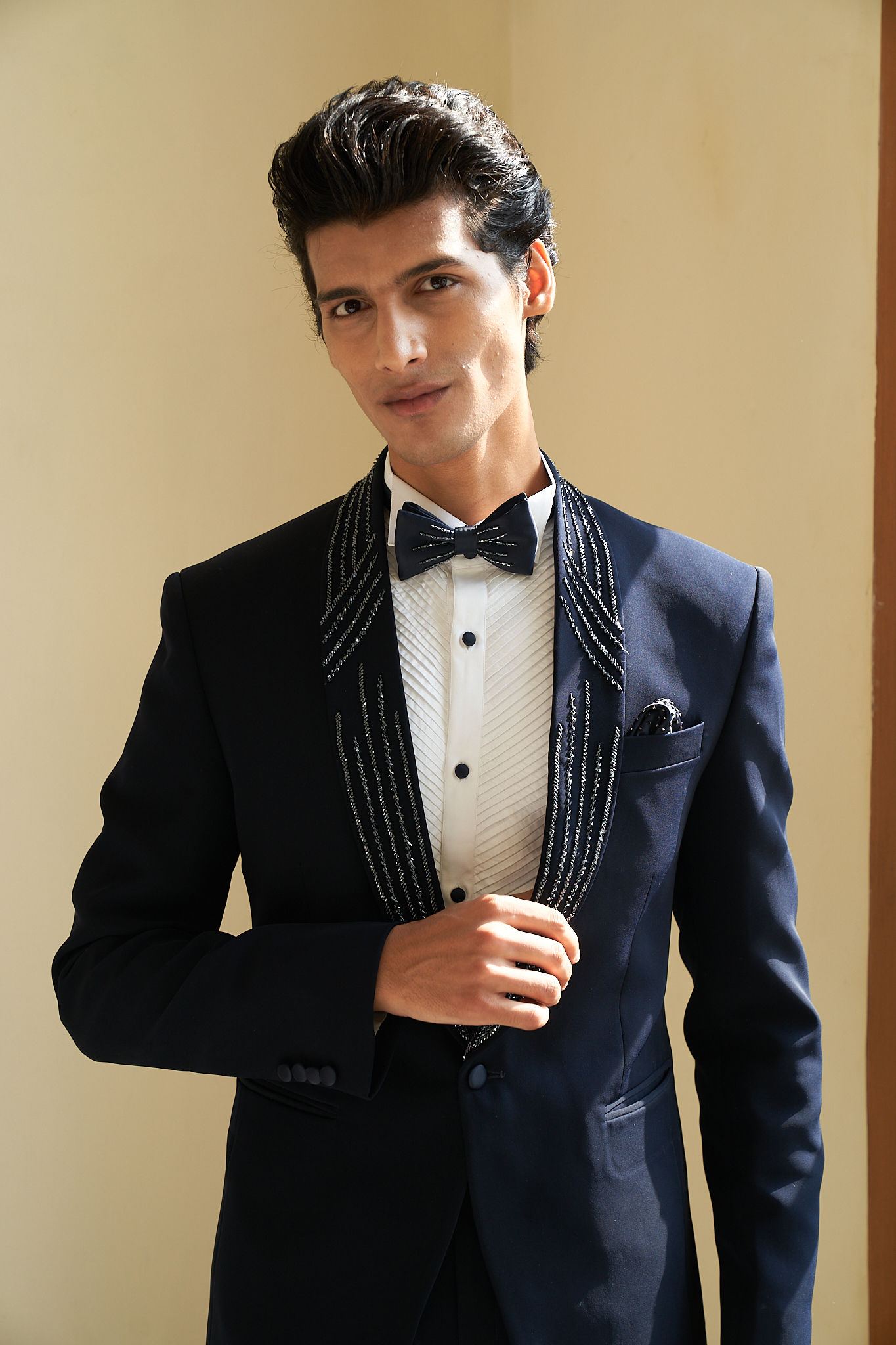 Cord blue tuxedo